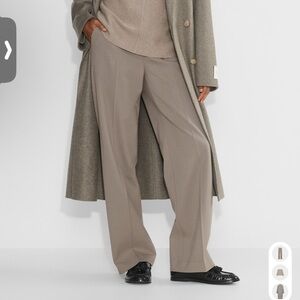 Elegant Tan Women's Pants the agency pant- city wool in felted taupe size 6